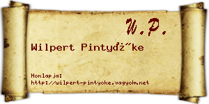 Wilpert Pintyőke névjegykártya